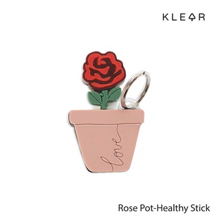 KlearObject Healthy Stick-Rose Pot ที่กดปุ่มอนามัย ที่กดลิฟท์ ATM แท่งกดปุ่มอะคริลิค-ต้นกุหลาบ K519