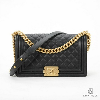 NEW CHANEL BOY 10_ BLACK CAVIAR GHW