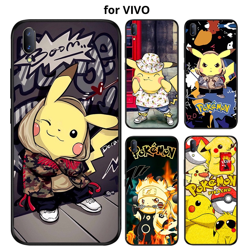 เคส VIVO Y17s Y02t Y02 Y16 Y02S Y20 Y20S Y20T Y12A Y12S Y20SG Y01 Y15A Y15S Y20I Y21S Y3S T1 T1x Y33T Y21T 5G Y33s Y21 2021 Y12 Y17 Y15 Y11 Y11D Y12i Y19 โทรศัพท์มือถือ ลายการ์ตูนปิกาจู สำหรับ
