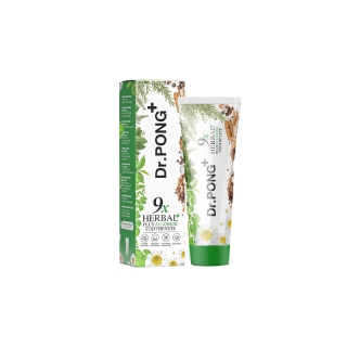 [ฟอกฟันขาว แก้ฟันเหลือง] Dr.PONG 9x herbal plus fluoride toothpaste ยาสีฟันสมุนไพร ลดเหงือกอักเสบ ลดกลิ่นปาก ป้องกันฟัน