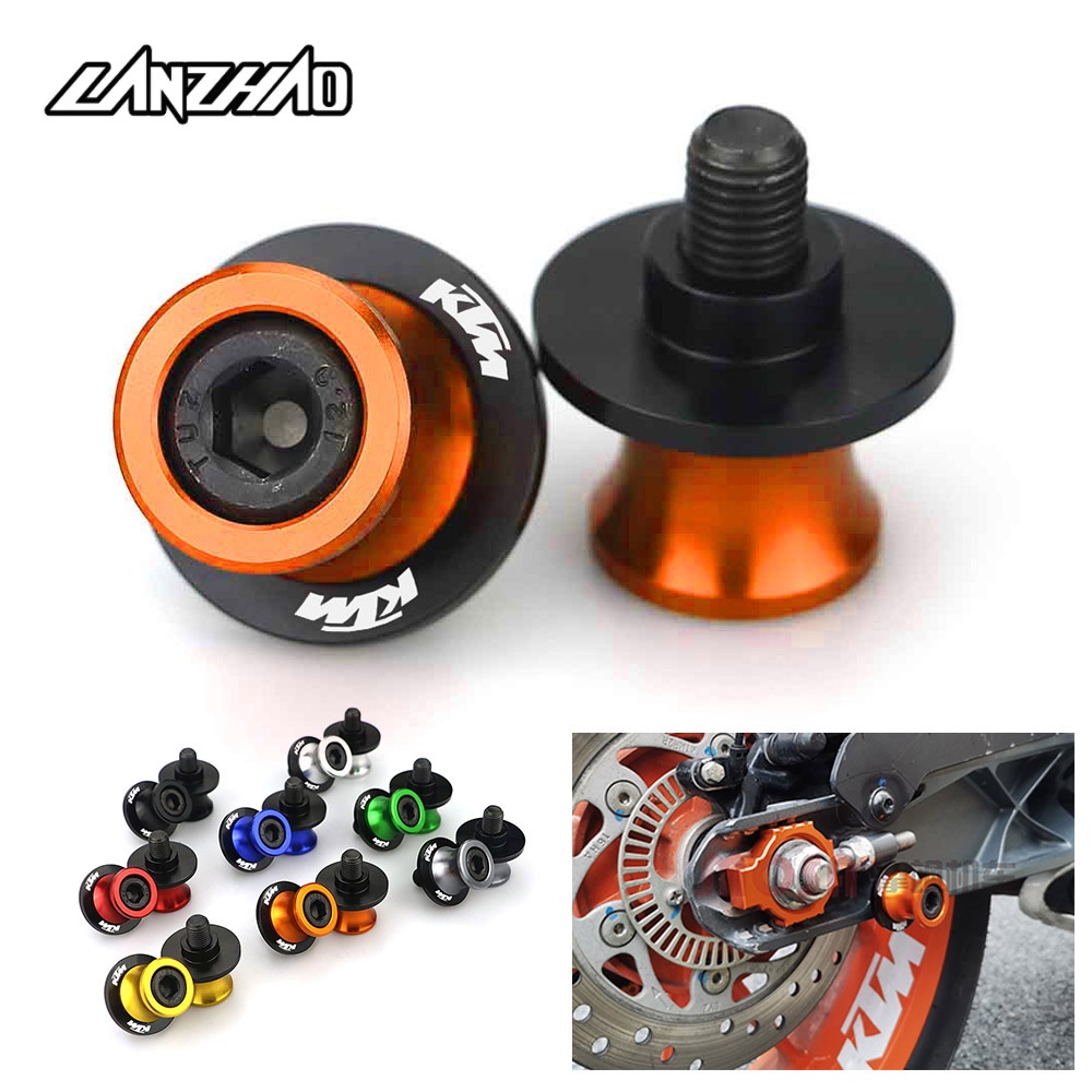 M10 * 1.25 รถจักรยานยนต ์ Swingarm Spools Slider ขาตั ้ งสกรูผู ้ ถือ M10 สําหรับ KTM Duke 390 250