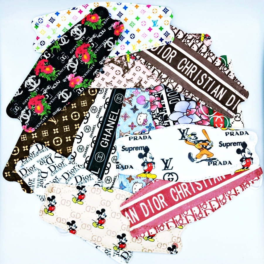 แมสลายแบรนด์เนม แมสเกาหลี KF94 หน้ากากอนามัย [แพคละ 10 ชิ้น] พร้อมส่ง
