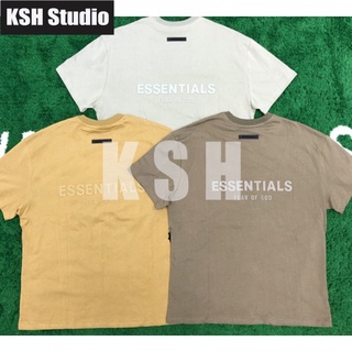 21FW New Color Yellow FEAR OF GOD ESSENTIALS TEE High Street FOG Loose Style Couple T-shirt