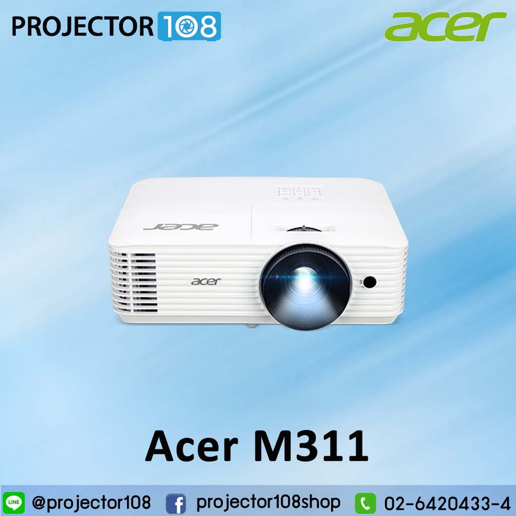 Acer M311 DLP Smart Projector : WXGA resolution at 4,500 Lumens brightness and with a high contrast 