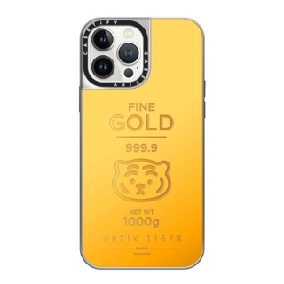 (พร้อมส่ง)13ProMax/13Pro/13 Casetify MUZIKTIGER Goldbar Mirror MS Case