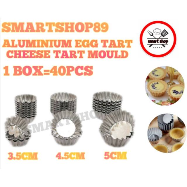 3.5 ซม. /4.5 ซม. / 5 ซม. 8 ซม. ทาร์ตไข่อลูมิเนียม/ทาร์ตเชลล์ Mould/ทาร์ตชีส Mould / ทาร์ต Acuan KUIH TART