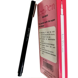 ปากกาหมึกซึม/ปากกาตัดเส้น Lee Pen สีดำ 1กล่อง/ 12แท่ง ของแท้ 100% ราคาส่ง