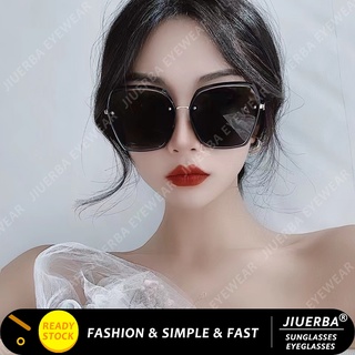 (JIUERBA) ใหม่ แว่นตากันแดดแฟชั่น กรอบโลหะ เบาพิเศษ ไม่มีแรงกดดัน รูปผีเสื้อ