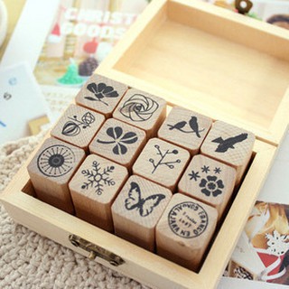 Stamp Set ชุด Nature Pattern ขนาดทั้งเซ็ท 10 x 8 x 4 cm.