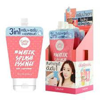 แบบซอง Cathy Doll Water Splash Essence เคธี่ ดอลล์ วอเตอร์ สแปลช เอสเซนต์ (ครีมน้ำแตก)เซรั่มบำรุงใบหน้า  (1กล่องมี 6ซอง)