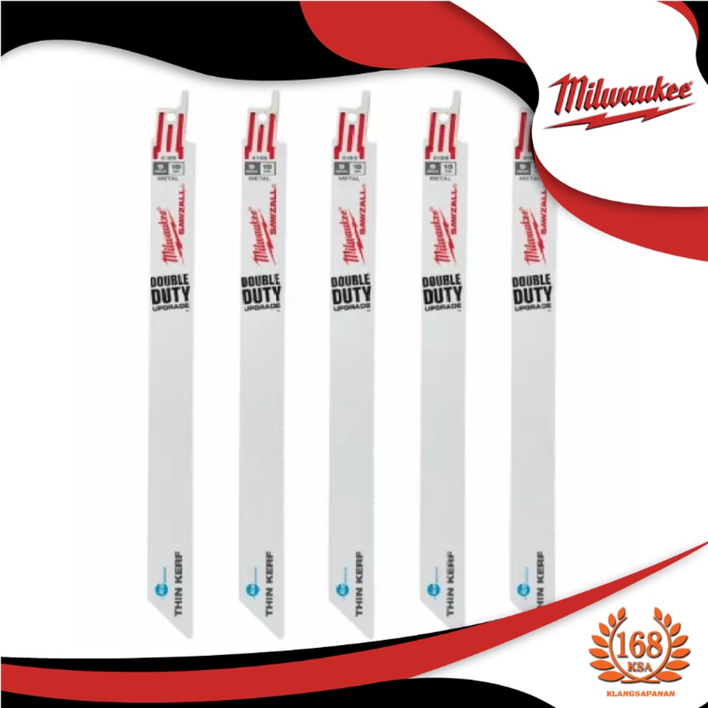 Milwaukee ใบเลื่อยชักตัดโลหะ(อเมริกา) ขนาด 12นิ้ว 18TPI Milwaukee 48-00-5189 (แทน48-00-4189) TORCH