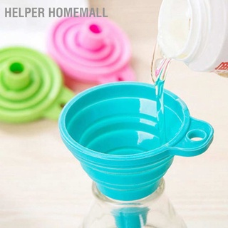 Helper Homemall กรวยซิลิโคน เกรดอาหาร พับได้ สําหรับถ่ายโอนของเหลว ขวดน้ํา