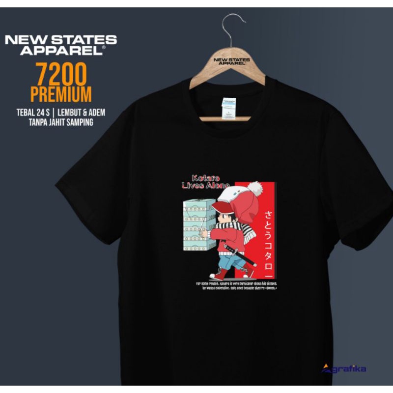 Distro เสื้อยืด - Kotaro Lives Alone 3 - New States Apparel Premium Cotton T-shirt 7200 - Cotton Com
