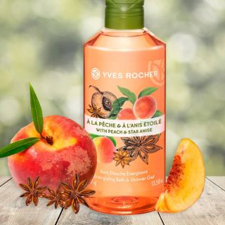 Sale! Yves Rocher #Shower gel# กลิ่น PEACH 200ml,400ml