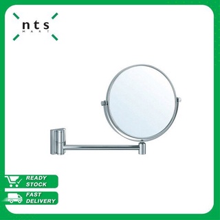 NTS Shaving Mirror (one Fold) กระจกติดผนังขนาด 8 นิ้ว  กระจกขยาย กำลังขยาย 2.5 เท่า  รุ่น MIR-2M8-1