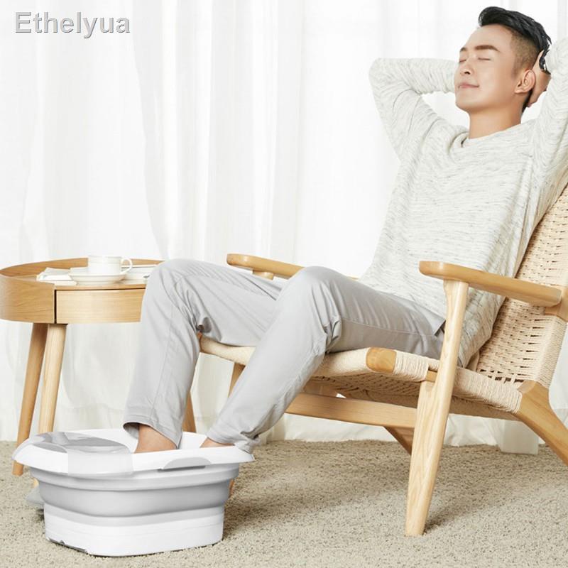 💃ร้านของเราเปิดตลอด 24 ชั่วโมง卐Xiaomi Leravan Folding Massage Foot Bath เครื่องแช่เท้า อ่างสปาเท้า พับได้ ช่วยให้ร่างกา