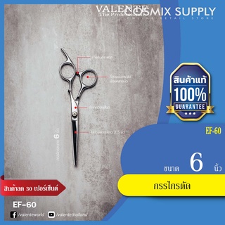 HAIR SCISSORS กรรไกรตัด 6" วาเลนเต้ รุ่น EF-60