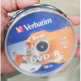 DVD-R Verbatim แผ่น Mini 1.4GB 30 min. (10/Box)