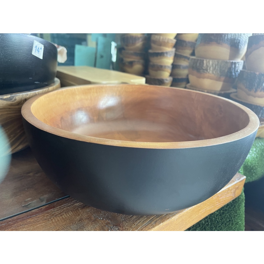 อ่างสปา 14 นิ้ว เจาะสะดืออ่าง พร้อมใช้งาน อ่างแช่เท้า อ่างไม้ อ่างไม้มะม่วง อ่างล้างหน้า อ่างสปามือ ล้างมือ - รูปที่ 6