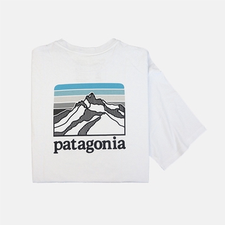 [S-5XL]เสื้อยืด ผ้าฝ้าย พิมพ์ลายโลโก้ Patagonia pata สําหรับผู้ชาย