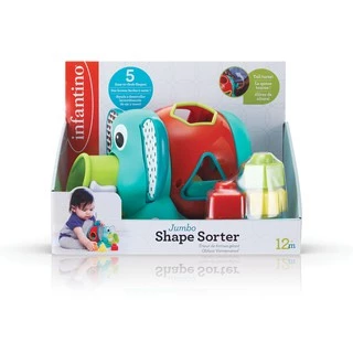 Infantino : JUMBO SHAPE SORTER - ของเล่นเสริมพัฒนาการ(ตัวบล๊อค,ช้าง)