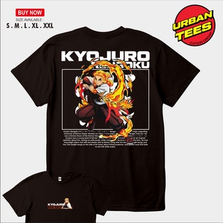 เสื้อยืด พิมพ์ลายอนิเมะ DEMON SLAYER KIMETSU NO YAIBA KYOJURO RENGOKU สไตล์ญี่ปุ่น สําหรับผู้ชาย