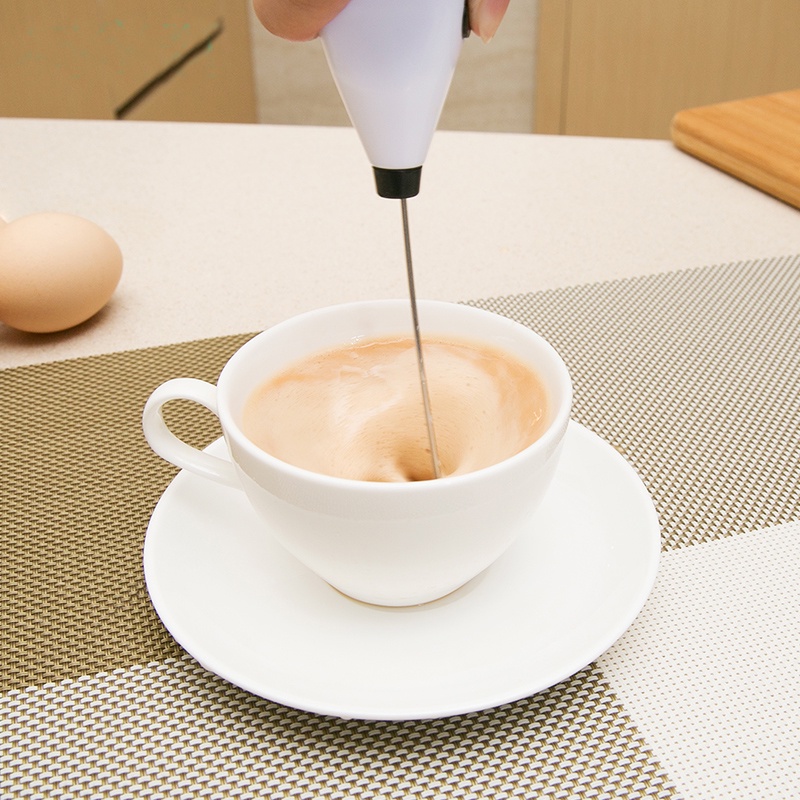 Egg Beater เครื่องตีฟองนม เครื่องทำโฟมไฟฟ้ามินิ เครื่องดื่มผสมกาแฟไข่ฟองโฟมสำหรับคาปูชิโน่
