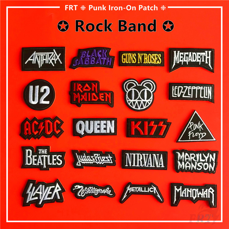 ☸ Rock Band Collection Series 06 - Rock N Roll Mini Iron-on Patch ☸ 1Pc  Punk Metal DIY Sew on Iron on Badges Patches | Shopee Thailand