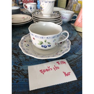 ชุดแก้วกาแฟ1ใบ ลายเชอรี่(ช124)