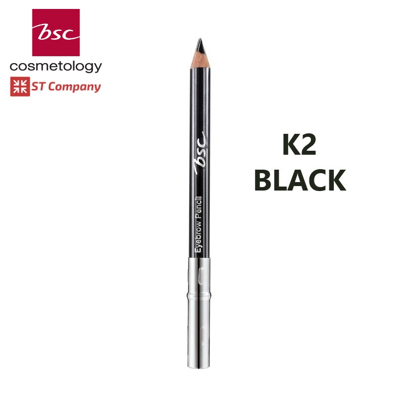 BSC EYEBROWN PENCIL K2 สีดำ ดินสอเขียนคิ้ว  กันน้ำ กันเหงื่อ สีคมชัดธรรมชาติ ติดทนนาน ดินสอ เขียน คิ้ว เขียนคิ้ว บีเอสซี