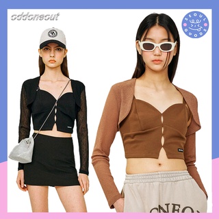 (พร้อมส่ง) เซ็ตเสื้อ ODDONEOUT - Slit top&amp;layerd bolero