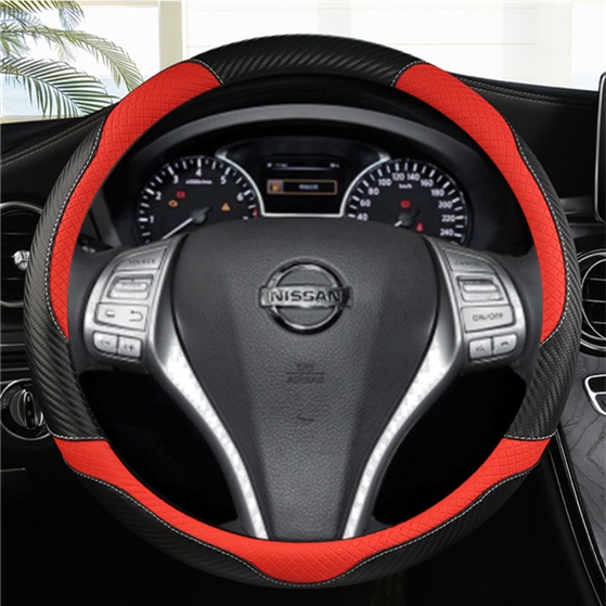 AUYE ไม่มีกลิ่นบางทุกรุ่น Nissan หนังวัวพวงมาลัย fit Almera Sylphy GTR Juke XTrail Terra Navara Urva