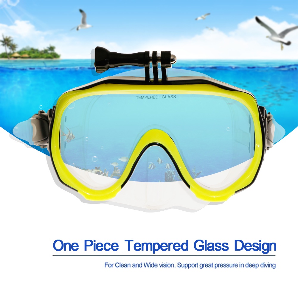 RABIGALA M97 หน้ากากดําน้ําพร้อมเมาท์ในตัวสําหรับกล้องแอคชั่นแคมเมรา