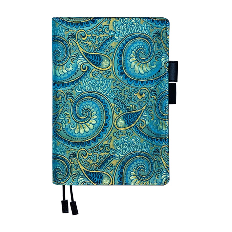 ลังการขายใหม่ขายล่วงหน้าRetro Peacock Green Hobo Journal Notebook Color-changing Satin Book Cover Grid Notepad Person Di #3