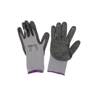 ถุงมือถัก S เทา ไมโครเท็กซ์ HI-GRIP ถุงมือยาง Knit Gloves S Gray Microtex HI-GRIP