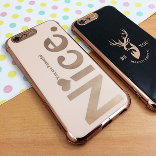 เคส i11 Pro max / i11 / i7+ / i6+ / i6 เคสนิ่มขอบทองพิมพ์ลายมุมกันกระแทก เคสนิ่ม พิมพ์ลายเรียบหรู เคสมือถือ