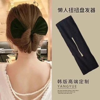Bun Hair Tie พิมพ์ผ้า Twister คลิปผม Bun เชือกผม Twist Bun เครื่องมืออุปกรณ์เสริมผม