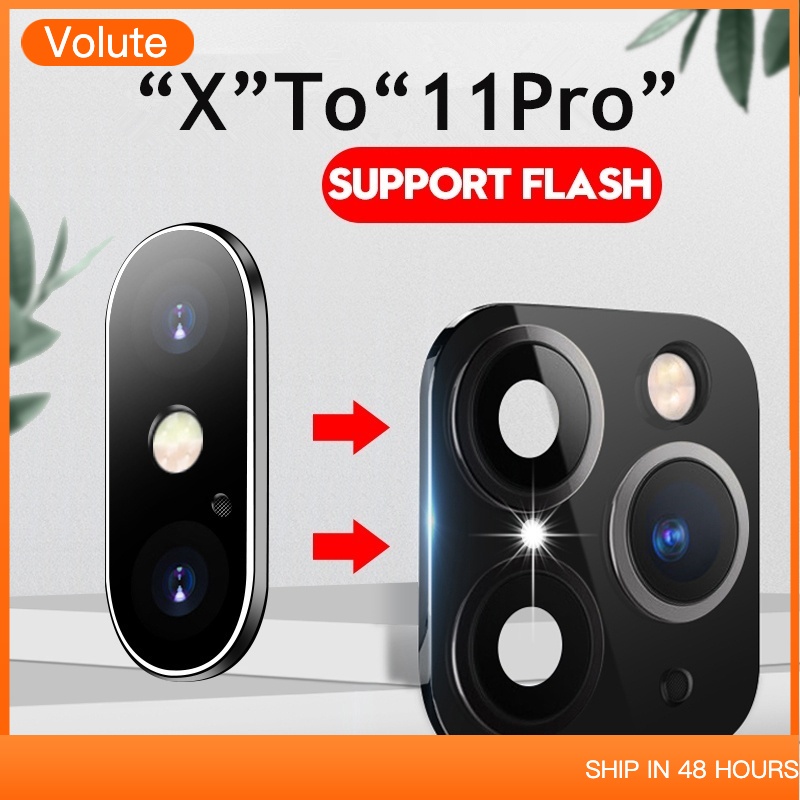 สติกเกอร์เลนส์กล้องปลอม โลหะ สําหรับ IPhone11 X XS Max 11 Pro Max