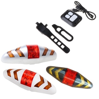 ✿ USB Rechargeable Waterproof Bicycle Turn Signal Lamp Wireless Remote Control Mountain Bike Tail Light