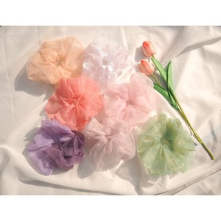 Introducing jumbo scrunchie ยางมัดผมจัมโบ้ สีสันสดใส วิบวับ