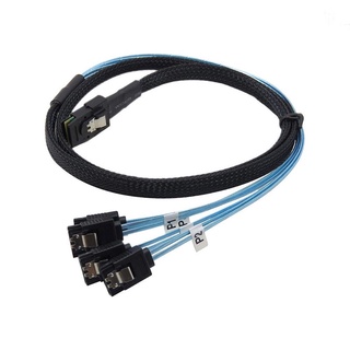 Mini SAS SFF-8087 to 4 SATA 7pin ยาว 50cm 100cm