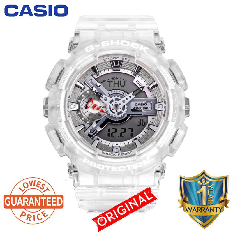 Casio 2019 นาฬิกาข้อมือวุ้นเยลลี่ใส GSHOCK กีฬากันน้ำ Jam Tangan