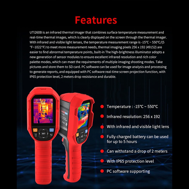 [daily Low price] uni-t uti260B HD กล้องถ่ายภาพความร้อน ความแม่นยําสูง ...