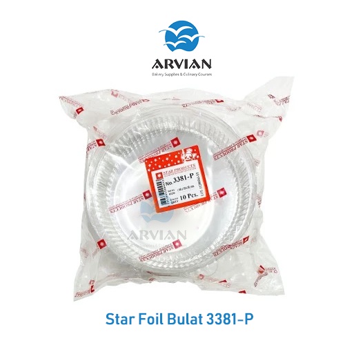 STAR ALUMINIUM FOIL TRAY WITH LID 3381-P (ROUND) 10 ชิ้น