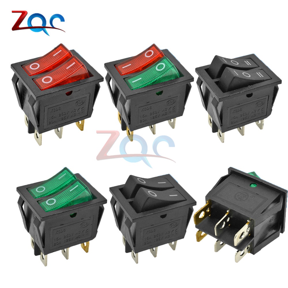 Kcd6 สวิตช์โยกเปิดปิด 2 3 ตําแหน่ง 6 4 pin 6Pin 4pin 15A 250V AC