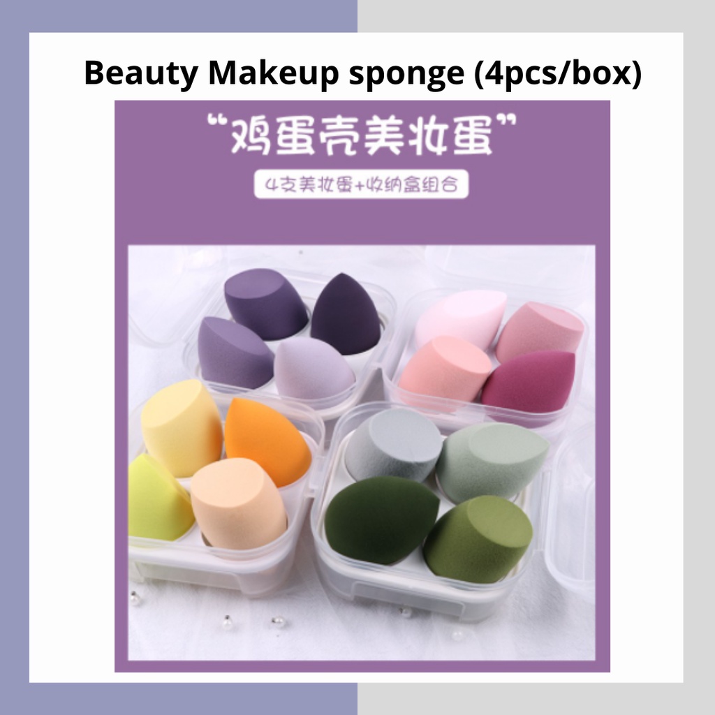 ฟองน้ําแต่งหน้าความงาม-4 in 1 Super Soft Beauty Egg Beauty Egg Beauty Egg Super Soft ไม่มีแป้ง