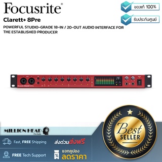 Focusrite : Clarett+ 8Pre by Millionhead (ออดิโออินเตอร์เฟสคุณภาพสูง 18 Inputs / 20 Outputs ที่สามารถบันทึกเสียงได้อย่างแม่นยำยิ่งขึ้น ด้วยคอนเวอร์เตอร์ A-D และ D-A)