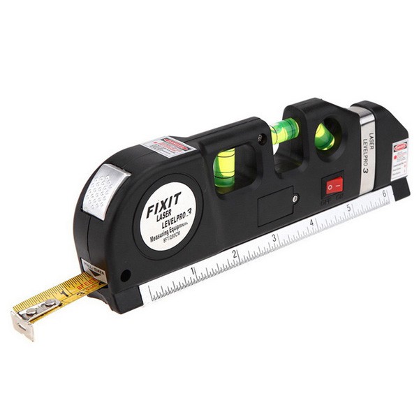 ตลับเมตร Laser เลเซอร์ ตลับเมตร วัดระดับน้ำ อุปกรณ์วัดระดับน้ำด้วยแสงเลเซอร์ พร้อมตลับเมตร สำหรับวัดและปรับระดับ