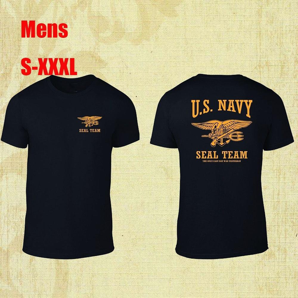 Classics Us Navy Seal Team Funny Graphic Tee Shirt 100% Cotton Men'S T-Shirt Birthday Gift