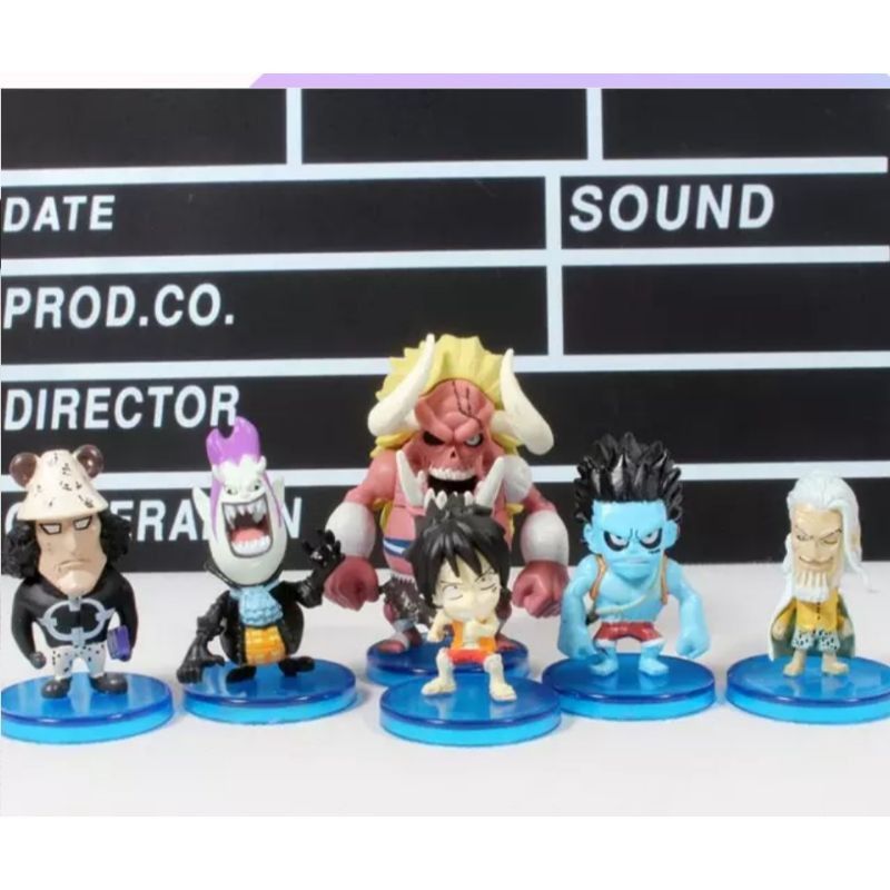 อะนิเมะ One Piece Luffy Gekko Moria Little Oz Junior Kuma Silvers Rayleigh ชุด 6 ชิ้น